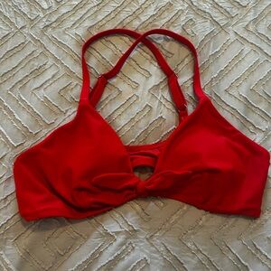 Red Knot-Front Bikini Top